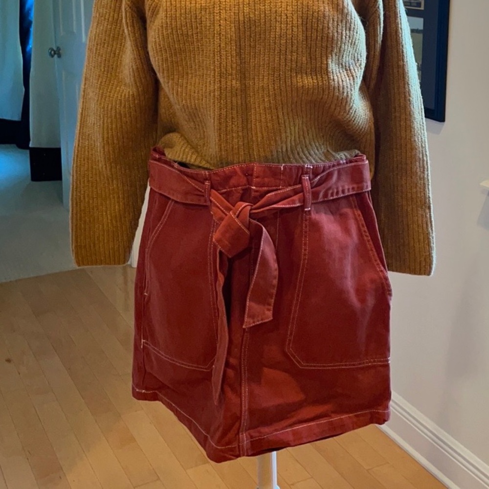 Rust mini skirt- topshop